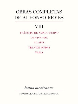 cover image of Obras completas, VIII